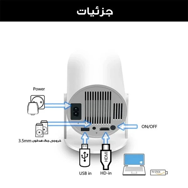 ویدئو پروژکتور مدل HY-300 Android اصلی