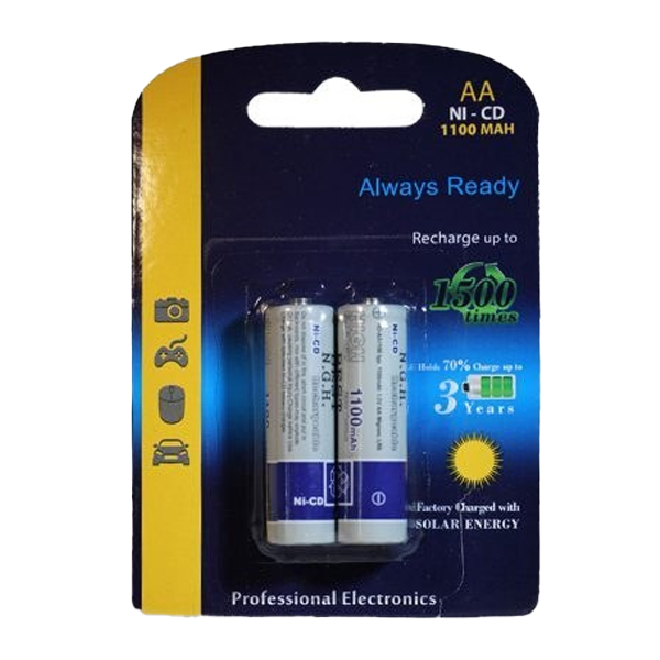باتری قلمی AA شارژی نیکل کادمیوم 1100 میلی آمپر بست BEST NGH