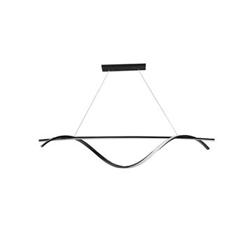 چراغ آویز چشمه نور مدل مدرن کد A6357.BK مشکی (ریموت دار)