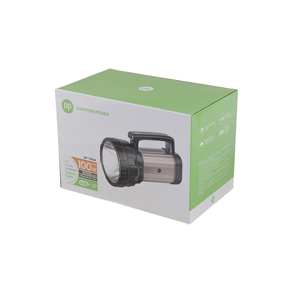 چراغ قوه نور افکن دستی شارژی 100 وات دی پی مدل DP 7303A