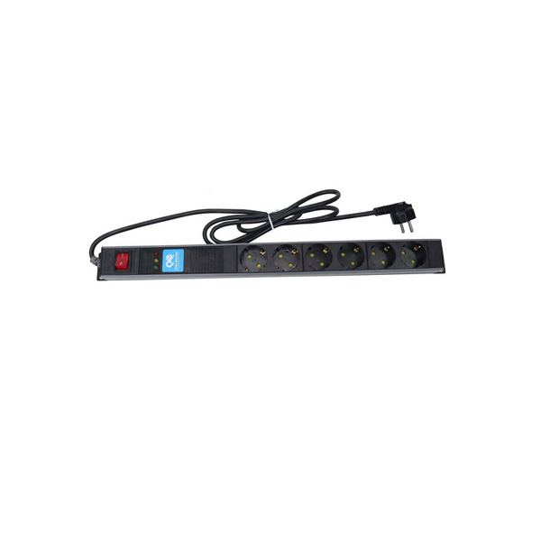 محافظ شش راه ارت دار مدل رک مونت با کابل 1.8 متر کد 5143