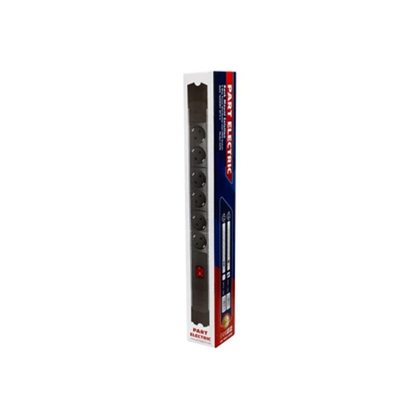 محافظ شش راه ارت دار مدل رک مونت با کابل 1.8 متر کد 5143